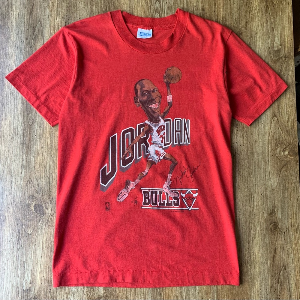Vintage 1988 MICHAEL JORDAN T Shirt Chicago Bulls NBA Salem Big Head M
